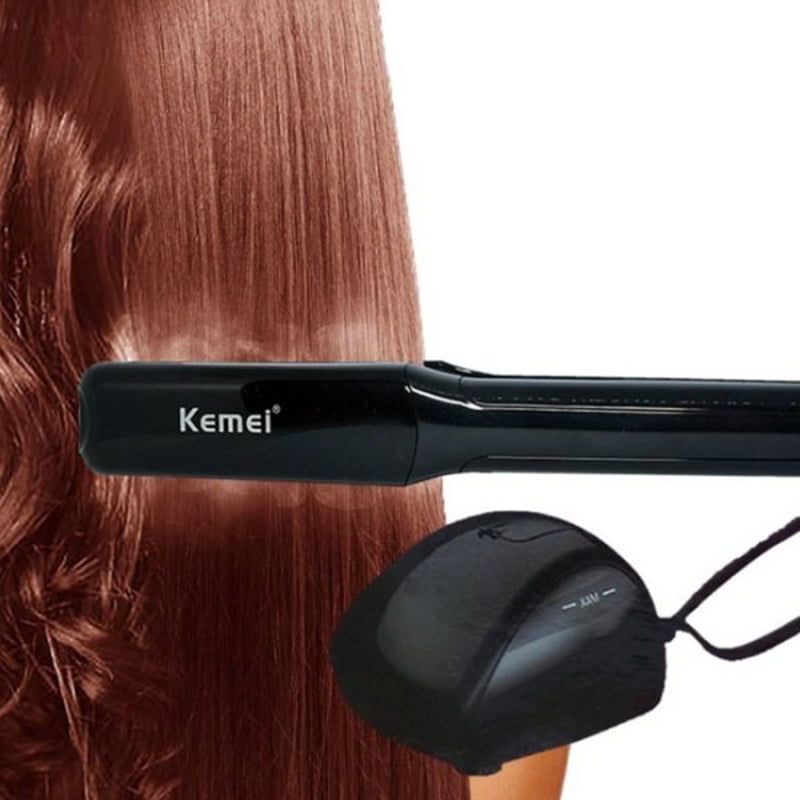 Kemei KM-9090 Επαγγελματική Πρέσα Μαλλιών με Ατμό - Steam plywood - Image 3