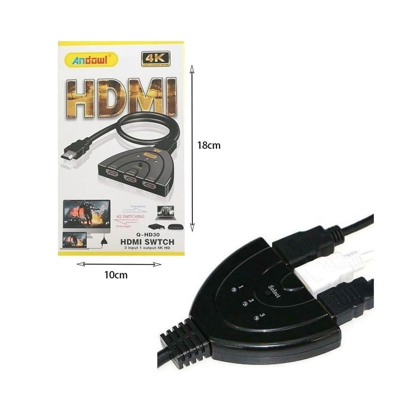 Andowl Μετατροπέας HDMI 4K HD Q-HD30 - HDTV Switch - Image 3