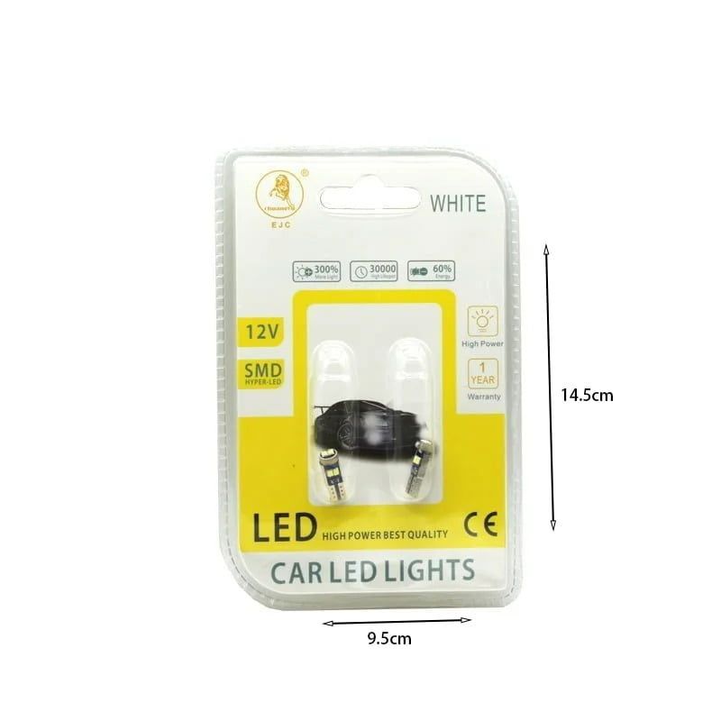 EJC Λάμπες Αυτοκινήτου T5-6 Led 12V 2τμχ ψυχρό φως – LED light - Image 2