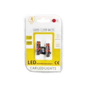 EJC Λάμπες Αυτοκινήτου LED 12V T10-18 2τμχ Κόκκινο - Car LED Lights RED - sukki.gr