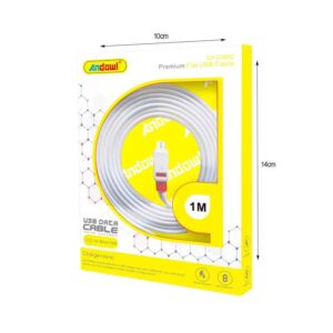 Alternative view of Andowl Καλώδιο μεταφοράς δεδομένων USB 2.0 1m Lightning QY-C068C - Data Cable