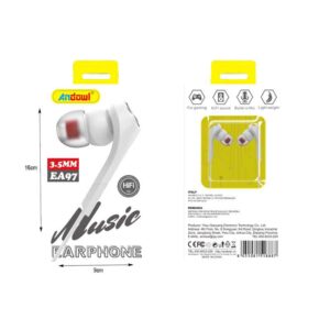 Alternative view of Andowl Ενσύρματα Ακουστικά με AUX 3.5mm EA97 - Earphone