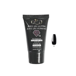 QBD Ακρυλικό τζελ χτισίματος νυχιών #12 - Diamond Acrylic gel glitter UV/LED Nail gel - sukki.gr