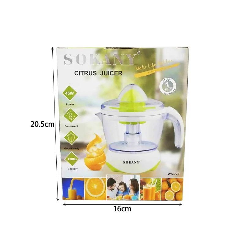 Sokany Ηλεκτρικός Στίφτης 45W με Χωρητικότητα 700ml WK-725 - Sokany Juicer 45W with 700ml Capacity WK-725 - Image 3