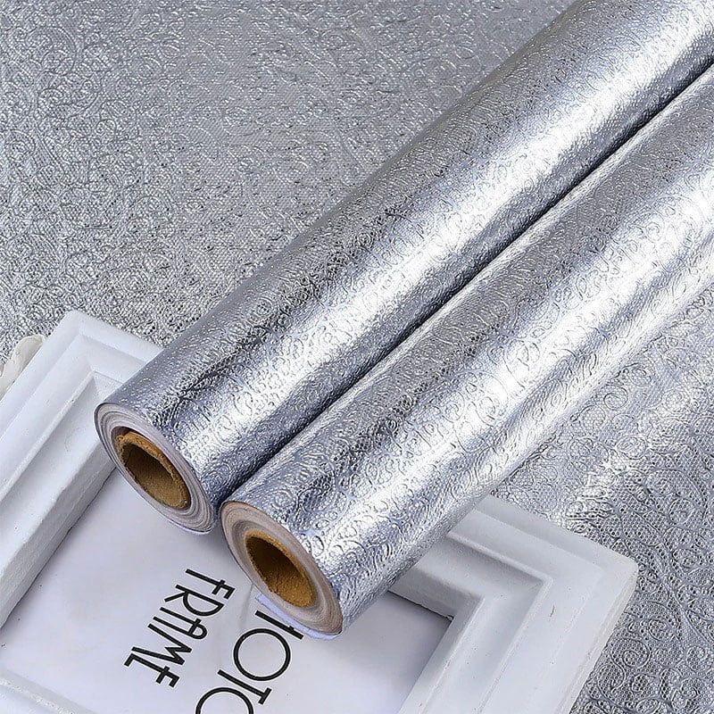 Αυτοκόλλητο φύλλο αλουμινίου 40cm x 2m – Aluminium foil sticker 40cm x 2m - Image 2