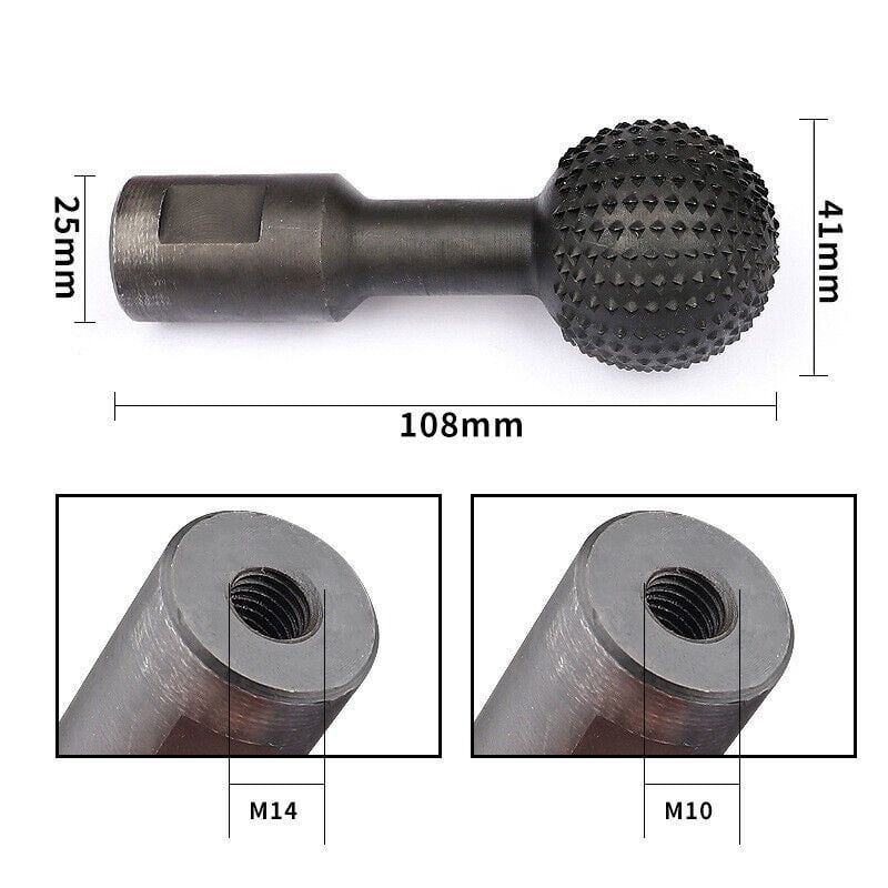 Ράσπα ξύλου στρογγυλή - Hotaitools spherical spindles for angle grinder - Image 6