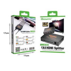 Alternative view of Qiaoyang HDMI splitter 1x4 Διαχωριστής σήματος από 1 είσοδο σε 4 εξόδους QA-HD60
