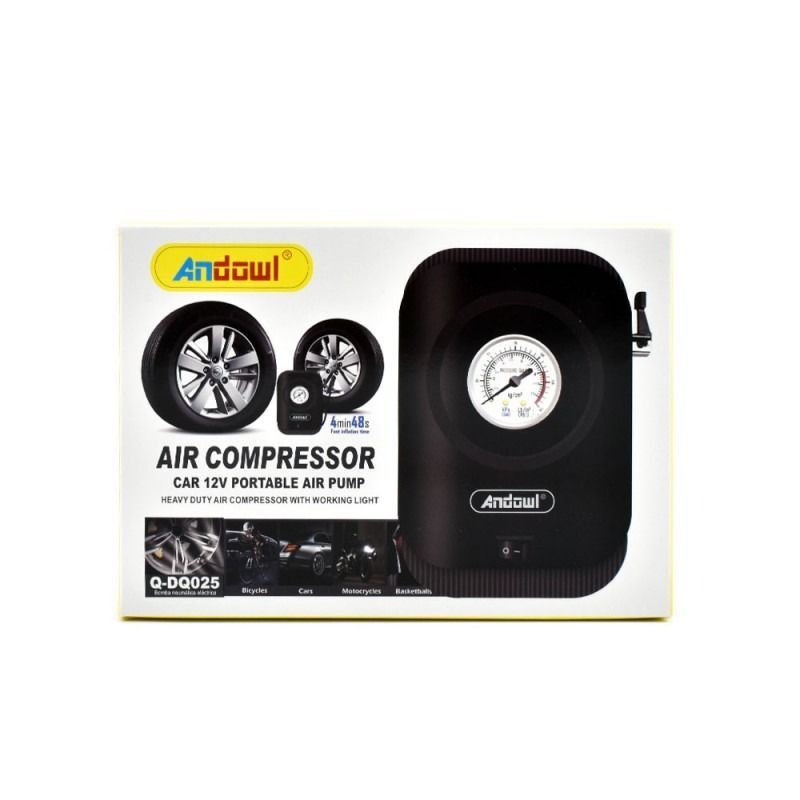 Andowl Κομπρεσέρ Αέρος Αυτοκινήτου 120W 12V με Μανόμετρο Q-DQ025 - Air Compressor - Image 4
