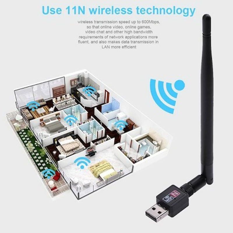 Αντάπτορας δικτύου USB 2.0 Wireless 802.11N με εξωτερική κεραία 600Mbps - USB wireless 1200Mbps - Image 5