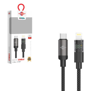 Wisdomup Καλώδιο Φόρτισης Type-C σε Lightning με Ένδειξη LED SJX-47CL - Type-C to Lightning Charging Cable with LED Display - sukki.gr
