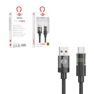 Wisdomup Καλώδιο Δεδομένων USB Type-C με Οθόνη LED SJX-47T – USB Type-C Data Cable with LED Display SJX-47T - sukki.gr