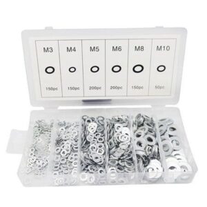 Ροδέλες αλουμινίου 900τμχ - 900pcs Lock washer assortment - sukki.gr
