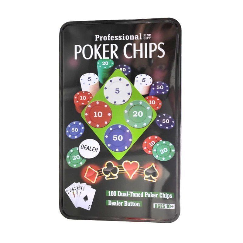 Σετ 100 Μάρκες Πόκερ Σε Μεταλλικό Κουτί - Professional poker chips - Image 2