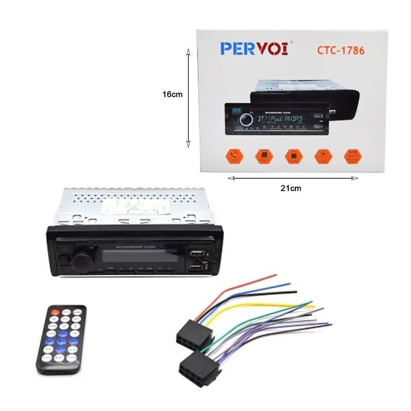 PerVoi MP3 player αυτοκινήτου FM, USB, SD Card, Aux CTC-1786 - Car MP3 player - Image 6