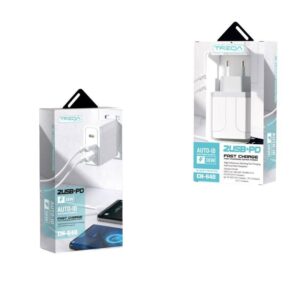 Treqa 38W γρήγορος φορτιστής κινητού Type-C 2USB+PD CH-640 – Fast charger - sukki.gr