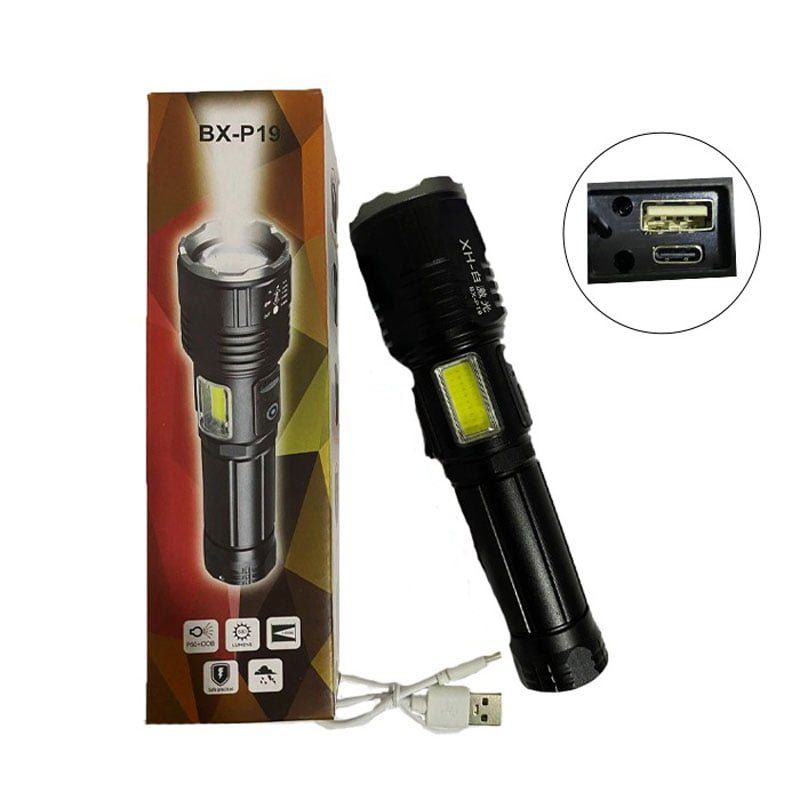 Επαναφορτιζόμενος Φακός BX-P19 - COB light flashlight - sukki.gr