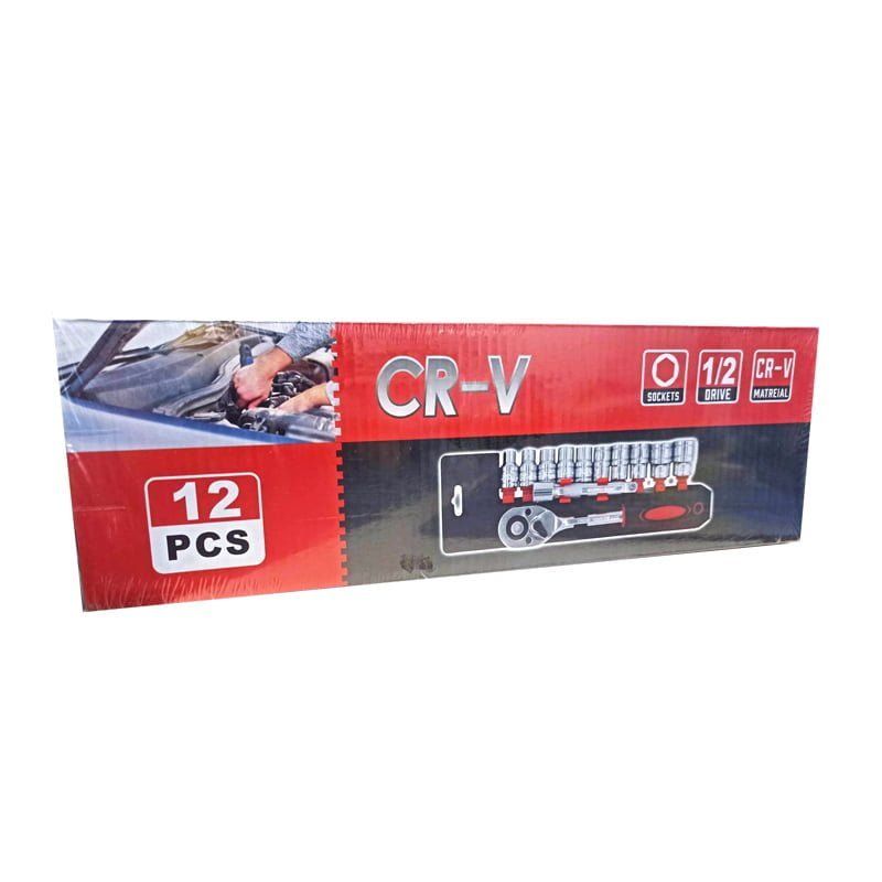 Σετ Καστάνια Καρυδάκια 1/2" Τεμάχια CR-V 12τεμ - CR-V Set Sockets - Image 2