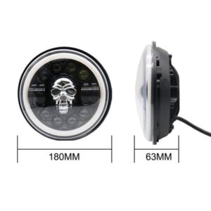 Alternative view of Halley GrowPal LED στρογγυλός προβολέας μηχανής νεκροκεφαλή 12V-80V - Headlights motor