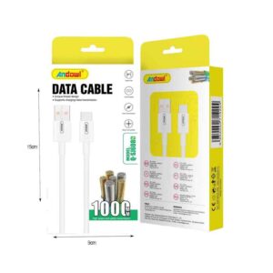 Alternative view of Andowl Καλώδιο δεδομένων USB σε Type-c 3A 1M Q-SJ608 - Data Cable