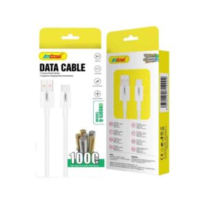 Andowl Καλώδιο δεδομένων USB σε Type-c 3A 1M Q-SJ608 - Data Cable - sukki.gr