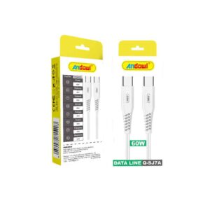 Andowl Καλώδιο δεδομένων Type-c σε Type-c 60W Q-SJ7A - Data Cable - sukki.gr
