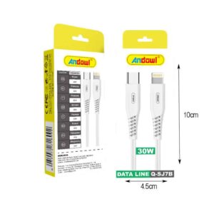 Alternative view of Andowl Καλώδιο δεδομένων Type-c σε Lightning 30W Q-SJ7B - Data Cable