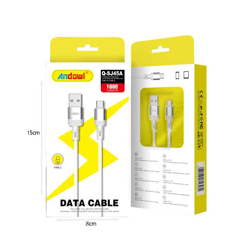 Andowl Καλώδιο Φόρτισης και Δεδομένων Type-C Q-SJ45A – Data Cable - Image 2