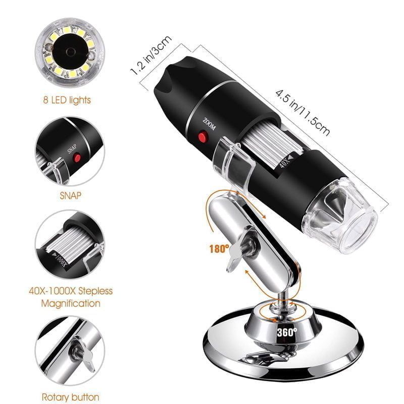 Ψηφιακό Μικροσκόπιο USB Μονόφθαλμο 1600x - Digital Microscope Electronic Magnifier - Image 2