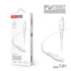 Tranyoo Καλώδιο δεδομένων Lightning-IOS 1m 3A T-P1 - Fast charger lighting cable - sukki.gr