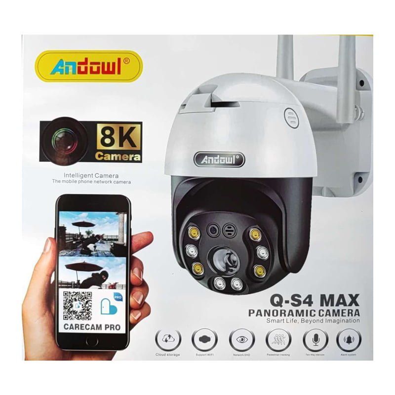 Andowl Q-S4 Max IP Κάμερα Παρακολούθησης Wi-Fi 3MP Full HD+ Αδιάβροχη με Μικρόφωνο - Panoramic Camera - sukki.gr