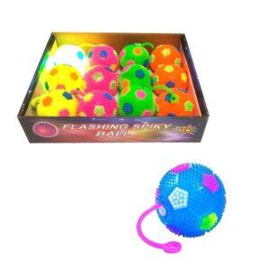 Παιχνίδι μπαλάκι με φως 12τμχ - Flashing spiky ball - sukki.gr