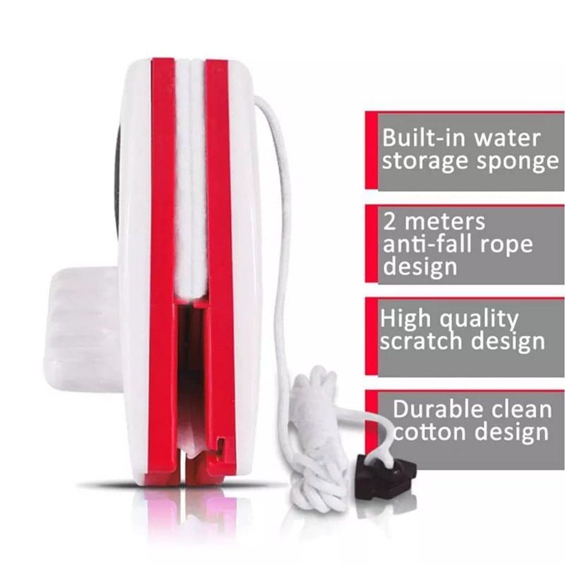 Μαγνητική συσκευή καθαρισμού τζαμιών - Double faced glass cleaner - Image 4