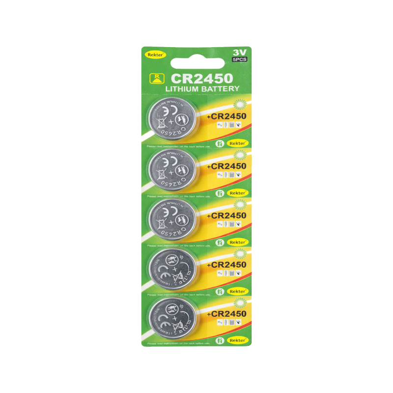 Μπαταρίες Λιθίου CR2450 3V Σετ 5 Τεμαχίων - CR2450 3V Lithium Batteries 5 Pack - sukki.gr