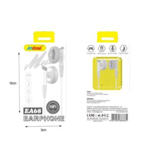 Alternative view of Andowl Ενσύρματα Ακουστικά με AUX 3.5mm EA68 - Earphone