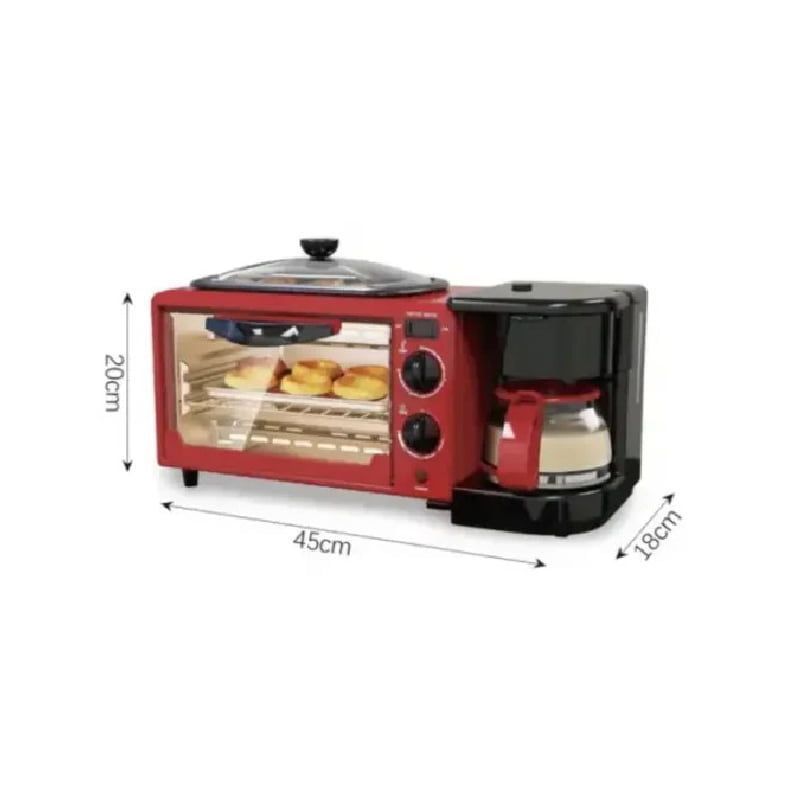 RAF 3 σε Ηλεκτρικός φούρνος με καφετιέρα R.5308R - 3 in 1 Breakfast Maker - Image 4