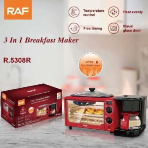 RAF 3 σε Ηλεκτρικός φούρνος με καφετιέρα R.5308R - 3 in 1 Breakfast Maker - sukki.gr