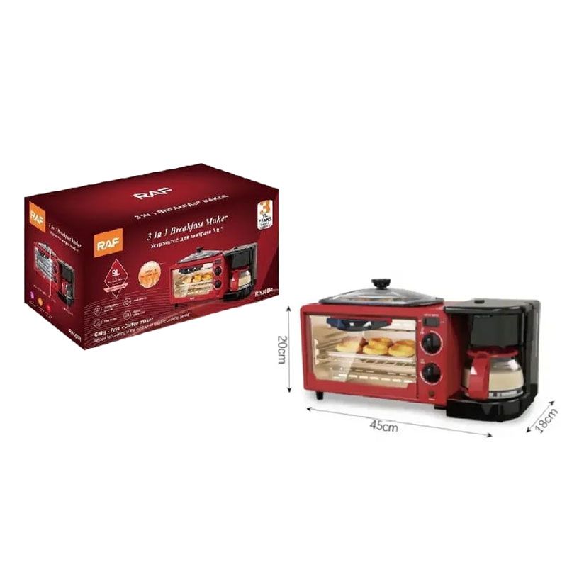 RAF 3 σε Ηλεκτρικός φούρνος με καφετιέρα R.5308R - 3 in 1 Breakfast Maker - Image 9