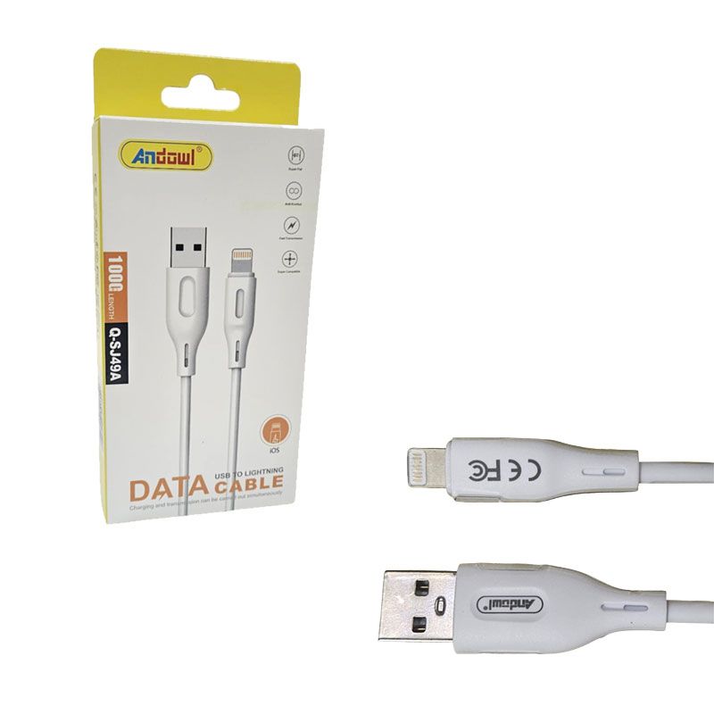 Andowl Καλώδιο Φόρτισης και Δεδομένων USB σε Lightning Q-SJ49A - USB to Lightning Data Cable - sukki.gr