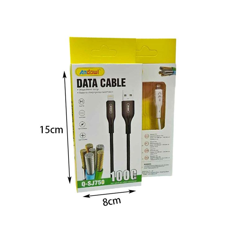 Andowl Καλώδιο δεδομένων Lightning σε USB 1m Q-SJ750 - Data Cable - Image 2