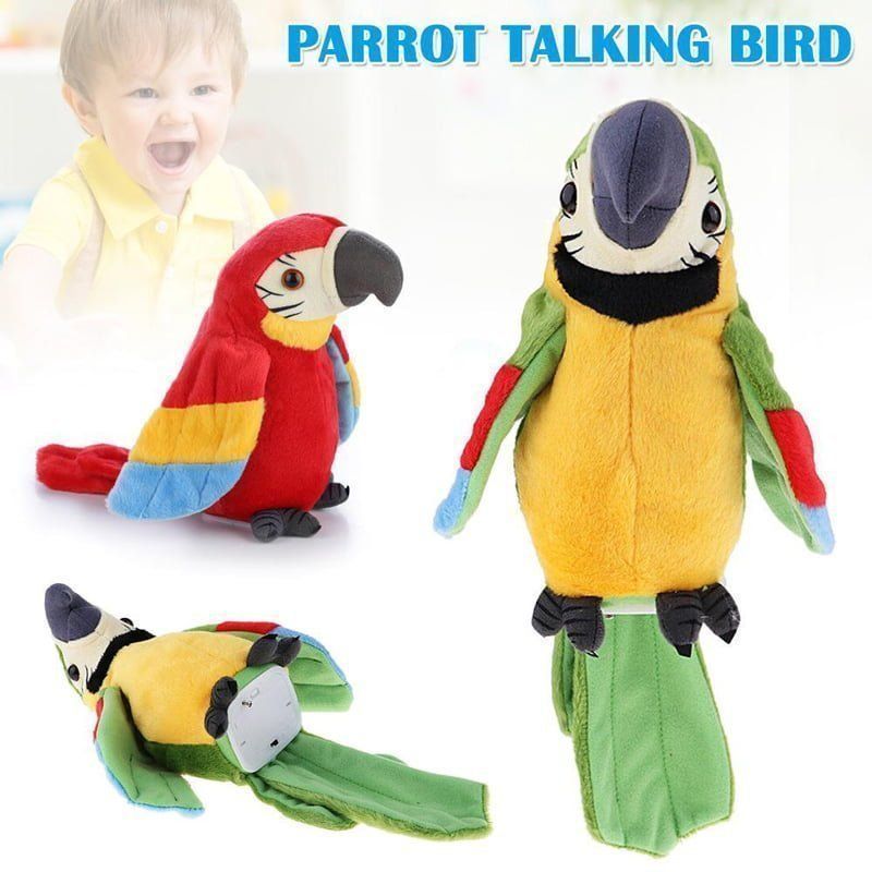 Λούτρινος Παπαγάλος Plush Parrot που Μιλάει Μιμείται και Κουνάει τα Φτερά - Parrot - Image 4
