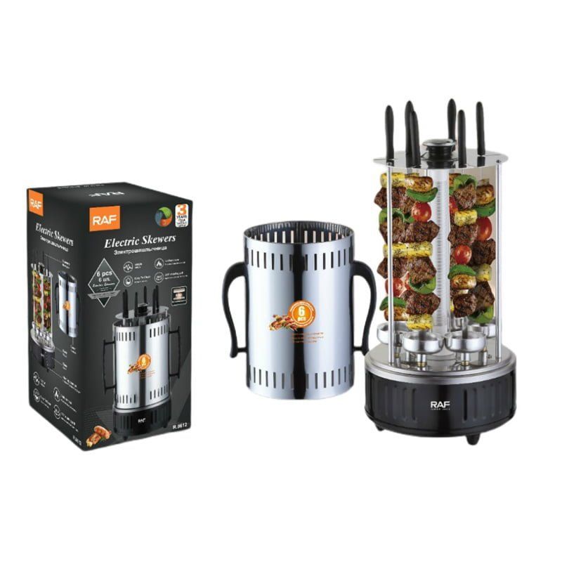 Raf R.8612 Ηλεκτρική Κάθετη Ψησταριά 1000W 6pcs - Electric Skewers - Image 2
