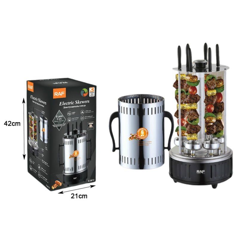 Raf R.8612 Ηλεκτρική Κάθετη Ψησταριά 1000W 6pcs - Electric Skewers - Image 4