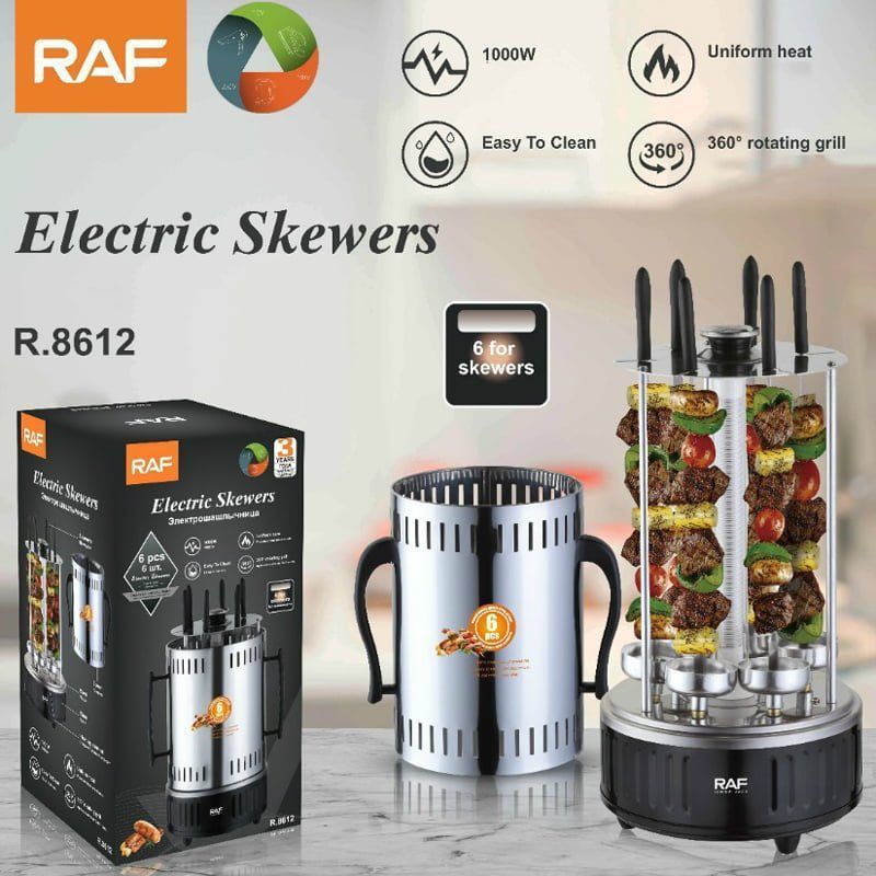 Raf R.8612 Ηλεκτρική Κάθετη Ψησταριά 1000W 6pcs - Electric Skewers - sukki.gr