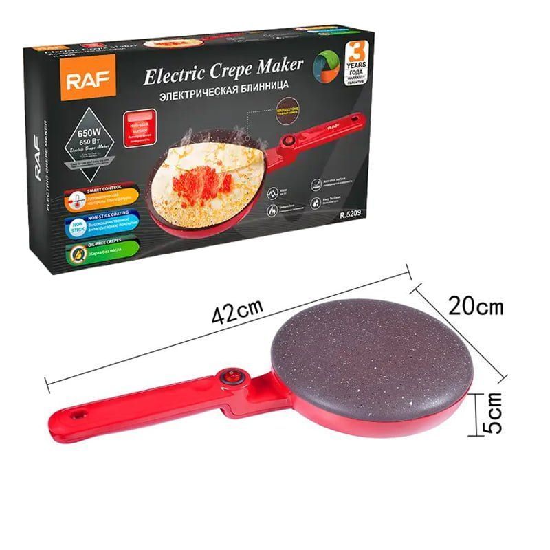 RAF Αντικολλητική Ηλεκτρική Κρεπιέρα 600W R.5209 - Electric Crepe Maker - Image 5