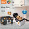 RAF Φριτέζα λαδιού inox 2000W 3.0L R.5299 - Deep Fryer - sukki.gr