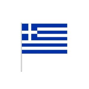Ελληνική σημαία με πλαστικό κοντάρι 60cm 12τεμ - Greek flag - sukki.gr