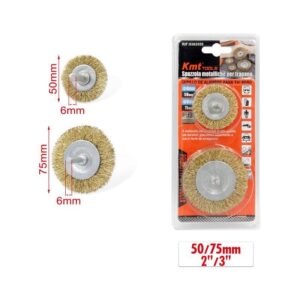 KMT Tools Συρματόβουρτσα Δισκοειδής 50mm 75mm - Drill Brush - sukki.gr