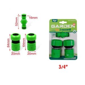 KMT Tools Σετ Ρακόρ Ποτίσματος 3/4″ 3 Τεμάχια - Watering Fitting Set - sukki.gr