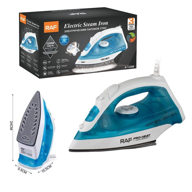 RAF Ηλεκτρικό Σίδερο Ατμού 1200W R.1229B - Electric Steam Iron - Image 4