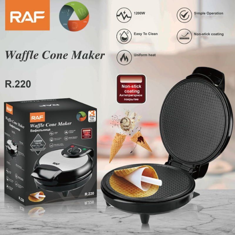 RAF Συσκευή για χωνάκι παγωτού 1200W R.220 - Waffle Cone Maker - Image 2